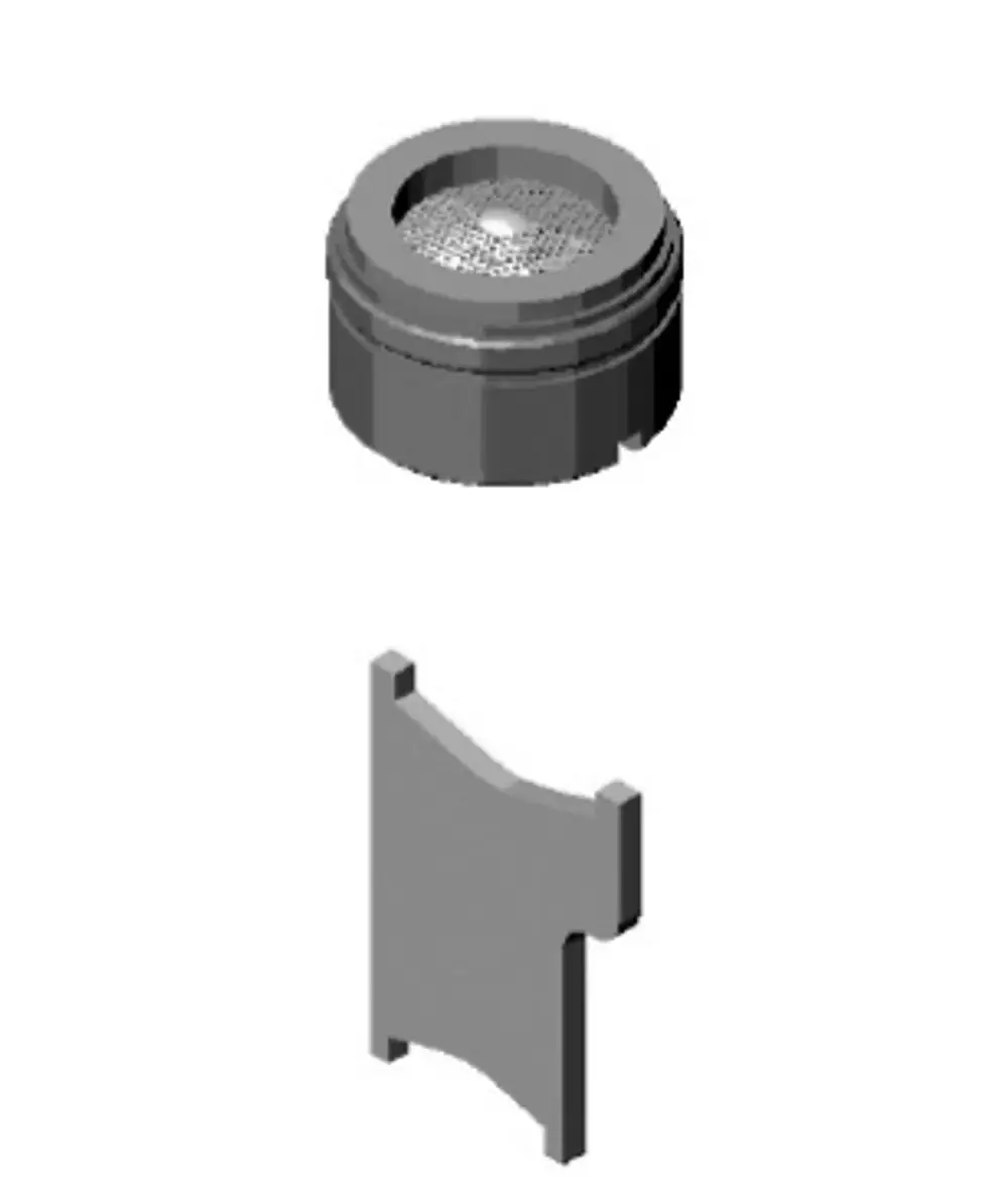 DORNBRACHT Luftsprudler mit Schlitz ERSATZTEILE 90230102607 M24x1 8,0 l/min. Platin gebürstet, 90230102607-06 Galeriebild 1